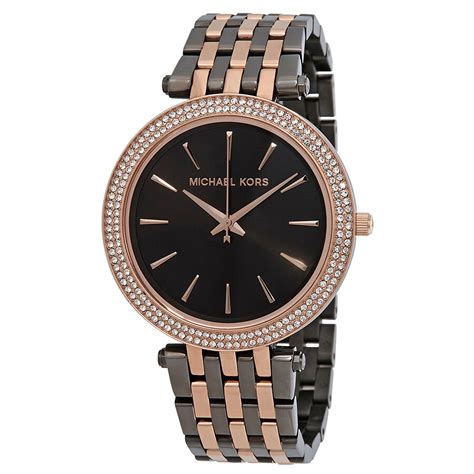 michael kors gunmetal black watch|Michael Kors Watch gold women's.